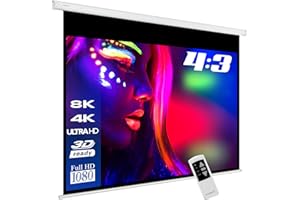 ESMART Professionale MIMOTO Schermo del motore 244 x 183 cm (120") 4:3 | Telecomando programmabile | Dello schermo di proiezione del proiettore elettrico per home cinema LCD LED