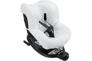 BABY IDEA Babysanity® Morbido Copri Seggiolino Auto Universale 0/18 In Doppia Spugna Di Cotone 100% Copri Seduta Lavabile Con Passaggio Cinghie -Made In Italy- (Bianco)