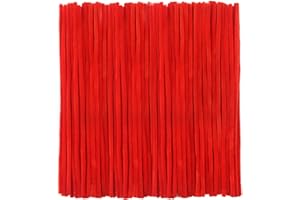 TOAOB THE ONE AND ONLY BABY TOAOB 400 Pezzi Scovolini Steli Ciniglia Rosso 6mm x 30cm Fibra Pipa Cleaner per Lavoretti Fai da Te Decorativi Artigianato Halloween Natale Decorazion