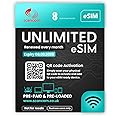 EE Unlimited e-SIM Card - Preloaded data each month until 8th February 2026 - No Contract & One-off payment - Business-Grade Data for Wifi Routers, Tablets & Phones. (e-Sim expiry February 2026)