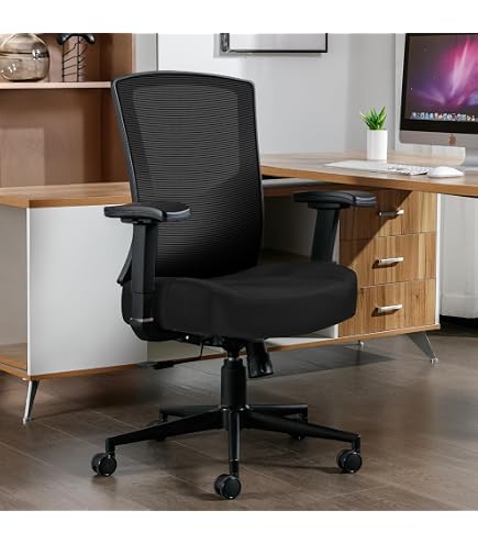 Hjh OFFICE AVEZA PRO Bürostuhl – Ergonomisch Mit Netzrücken, Synchronmechanik & Verstellbaren Armlehnen | Bis 120 Kg