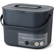 Black Sweden Home Poubelle de Cuisine 7L pour Compost - Seau à