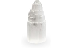NKlaus Torre di cristallo di selenite naturale 10cm Meditazione Gemma Cristallo di quarzo Decorazione 15311