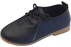 PPXID Fille garçon British Style Lace-Up Casual Flat Oxford Chaussures