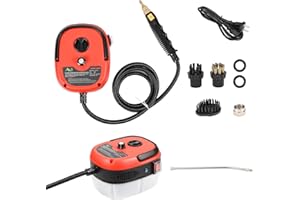 ADWOLT Myjka parowa, ręczna myjka parowa, 2500 W, 3 bar, ręczna myjka parowa z głowicami szczotki, nadaje się do urządzeń kuchennych i sprzątania gospodarstwa domowego