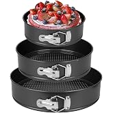 YXHZVON 3 Piezas Moldes para Pasteles Redondos, Molde para Pasteles Redondo de 18/20/22 cm, Juego de Moldes Antiadherentes de