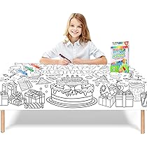 Nappe à Colorier Pour Enfant En Papier,119,4x180,3 Cm Coloriage Geant Halloween Avec I 885079