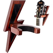 Support Mural Guitare En Bois - Pour Guitare, Basse, Ukulélé - Avec Vis Et Adhésif