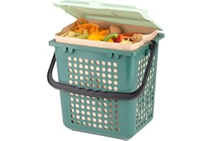 bioMat AirBox Cestino Umido, incl. Sacchetti di Carta Compostabili da 7 L (80 Sacchetti), Riduce gli Odori, Made In Germany
