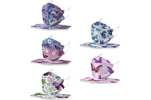 QinMMSPORTS 50 Stück Erwachsene Mundschutz 3D Bunte Mund und Nasenschutz Schutz_Maske_ Wunderschönen Fischform Staubdicht Faltbar Atmungsaktiv Mund-Nasen-Schutz für Damen Herren (B-09, Einheitsgröße)