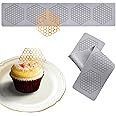 Oasisgalore Honeycomb Molds Silicone (2 PCS) Tuile Fondant Molds with Hollow 3D Beehive Candy Lace Silicone Molds for Baking, Polymer Clay, Sugar Craft Dessert Cupcake Cake Decorating