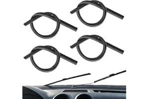 TIAMORPH 4pcs Car Windscreen Wiper Blade Refills 28 inch Rubber Wiper Blade Refills Universal Frameless Windscreen Blade Refills, Replacement Strips for Most Cars Vehicle Buses Trucks.(Black)