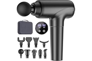 ‎MORELAX cotsoco Massage Gun, 20 Speeds Deep Tissue Muscle Massage Gun for Pain Relief, Portable Electric Back Massager with Quiet Brushless Motor