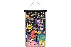 JANOD Heros Magnétiques Thème Super Héros-6 Fléchettes Aimantées en Plastique-Jeu en Tissu Recto Verso-Dès 4 Ans, J02090, Multicolore