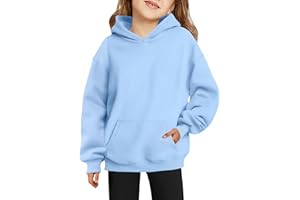 Arshiner Niña Sudaderas con Capucha Cálido de Felpa Niños Sudadera de Manga Larga Invierno y Bolsillo Hoodie para Niñas 6-16 años