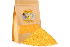 ASLANKA Cire d'abeille de Haute qualité, 1kg de Cire d'abeille Naturelle, Idéal pour Les cosmétiques naturels, Les lingettes de Cire d'abeille ou la Cire de Bougie, Emballage Durable