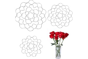 loghohu 3 Pcs Flower Arrangement Holder, Flower Grid for Vase 4/5/6 Inch Stainless Steel Frog Flowers Grid for Floral Plant Vase Stems Bouquets Plant Fixation (3 Sizes)