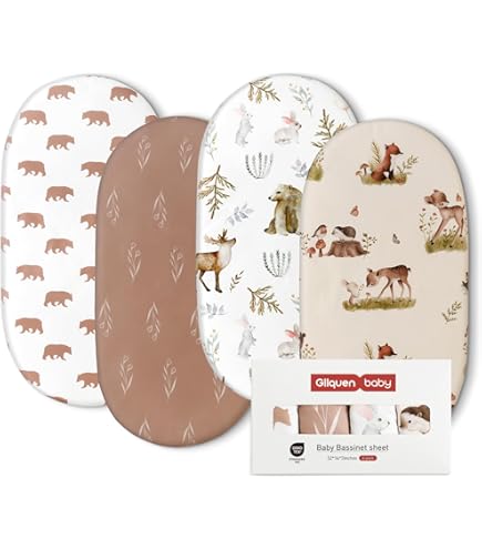 Draps-housses Bébé 100% Coton Mousseline - Lot De 2, Taille 83x43 Cm, Ajustables