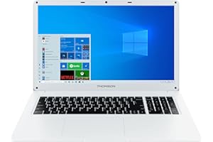 THOMSON Ordinateur Portable PC 17", Intel Celeron Dual-Core, 8 GB RAM, HDD 1 TB, Pavé Numerique, Windows 10 Home
