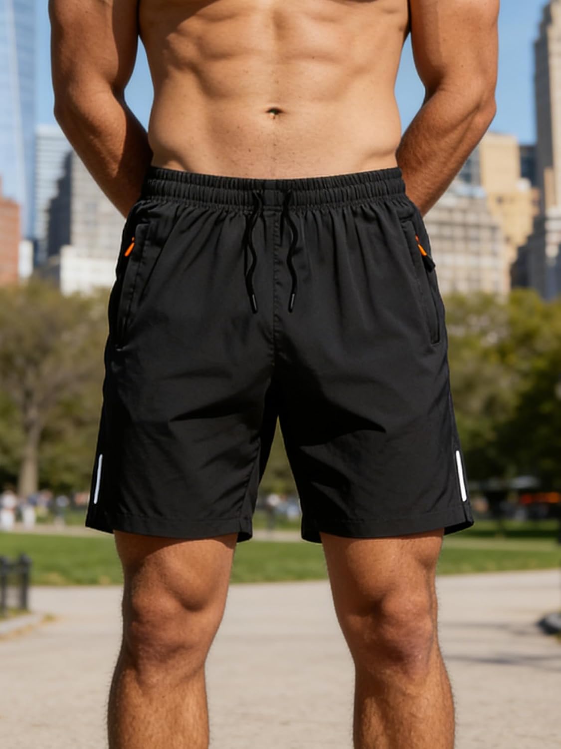 Pantalones cortos de verano de secado rápido para hombre, pantalones cortos deportivos ligeros y transpirables de 5 pulgadas con cintura elástica, pantalones cortos casuales para playa, correr