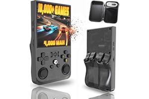 ZYGSEVE Retro Handheld Game Console, 4-Inch IPS Screen, 18000+ Pre-Installed Games, 64GB TF Card, 25 Emulators, 4000mAh Battery