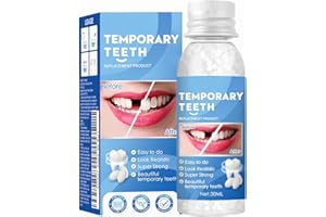 LALULUTEK Temporary Tooth Filling Repair Kit - Dental Repair Kit for Temporary Tooth Filling - Moldable False Teeth for Replacing Missing or Broken Teeth - Easy Denture Replace