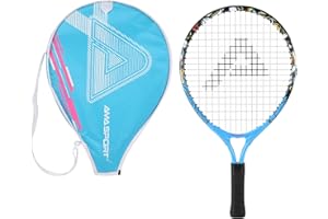 AMA SPORT - AT-T17 - Raquette de Tennis Enfant Graffiti Bleu 17 Pouces – pour Enfants de 2 à 3 Ans – Equipement Junior pour Apprentissage Débutants - Raquettes de Tennis Juniors