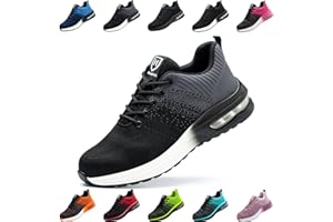 Nasogetch Chaussures de Sécurité Hommes Femme Basket de Securite Légère Confortable Respirante Embout Acier Protection Chaussures de Travail