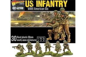 Warlord Games US Army Infantry GI's - 28mm Scale Plastic Miniatures for Bolt Action Highly Detailed World War 2 Miniatures for Table-top Wargaming