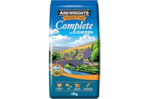Arkwrights Sensitive Complete Dry Dog Food 15kg - Extra Chicken and Wheat Free Recipe - Sensitive Nutrition for Working Adult Dogs - Dry Dog Biscuits