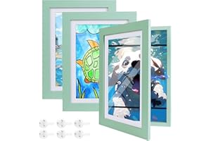 ChicSoleil Kunstfotorahmen für Kinder, befüllbar Bilderrahmen zum öffnen, Frontöffnung Bilderrahmen für Kunstwerke, Ideal für Kinderzeichnungen, Kinder Kunstprojekte, Schule, Zuhause oder Büro