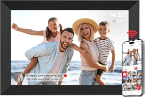 Frameo Digitaler Bilderrahmen, 10,1 Zoll WLAN Digitalfotorahmen mit 1280x800 HD IPS-Touchs