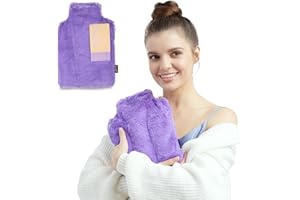Zhu-Zhu Plush Hot Bottle Body Warmer - Microwavable Wheat Bag - Microwave Heat Pad with Lavender (Lilac)