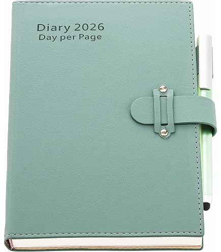 Agenda 2026 1 Jour Par Page - Format A5, Couverture Bleu Ciel - Organisation Annuelle Pratique