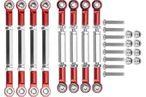 Alomejor Tige de Traction de Direction RC Tige de Traction Servo de Direction en Métal Bras de Liaison Connecteur D'extrémités de Biellette de Direction pour WPL/MN/Feiyu