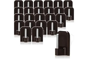 com-four® 24x Crochets de Rideaux Autocollants pour Rails Vitra dans Un Pack économique en Marron - Attache Rideau