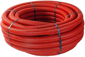 BUOSHA Gaine TPC annelée Rouge Ø40-25M