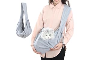 JIAKALAMO Dog Sling, Hand-Free Puppy Carrier Bag, Double Sided Use, Soft and Comfortable, Double Protection, Puppy Sling Carrier Front Carriers For Small Dogs & Puppies Outdoor Walking Travel