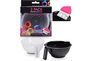 FRAMAR Ciotola Tinta - Kit Tinta Capelli, Kit Parrucchiere, Kit Decolorazione Capelli, Colorazione Capelli, Set Tintura Capelli, Kit Tintura Capelli, Pennello Ciotola Tinta, Colore Capelli - 2 Pacchi