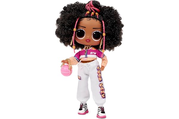 LOL Surprise Poupée Tweens – Découvrez 15 Surprises – Contient des tenues, des accessoires, 1 brosse à cheveux, 1 cintre, 1 socle & +- Idéal pour les enfants - Hoops Cutie