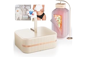 LPHIANX Tragbarer Wäschetrockner, Mini-Elektro-Wärmepumpentrockner, Timer/UV/Automatische Abschaltung/ 600W Kleiderschrank Apartment Trip Lufttrockner