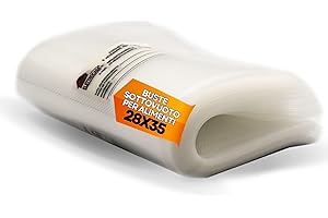 ELETTROCASA - Buste Sottovuoto Alimenti 28x35 cm - Buste per Sottovuoto Per Alimenti Goffrati 50pz - SV 2 - Sacchetti Sotto Vuoto 5 Strati Trasparenti