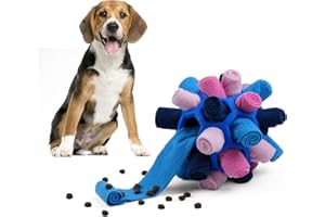 Larimuer Palla da fiuto per cani, Giocattoli Puzzle per Cani giocattolo interattivo Portatile, giocattolo per l'alimentazione per cani di piccola, media,taglia(Blu Reale)