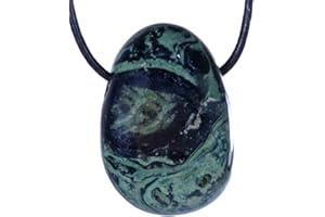 Lebensquelle Plus Pendentif Goutte Eldarit en Forme de Goutte avec Bracelet en Cuir