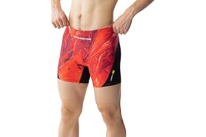 MY KILOMETRE Badehose Herren Kurz Jammer - Schnelltrocknende UV-Schutz Schwimmhose mit Tunnelzug für Training Wettkampf