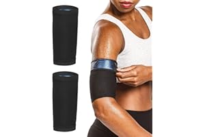 KEMUZ Mangas Térmicas Adelgazantes para Mujeres - Banda de Compresión para Brazos con Efecto Sauna, Quema Grasa y Moldea Tus Brazos Mientras Trabajas o Haces Ejercicio (Par de 2 Unidades)​