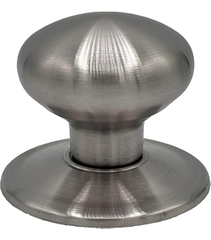 Pomello Porta AMIG - Acciaio Inox 18/8 Opaco, &Oslash;80x70mm, Per Porte Fino A 70mm