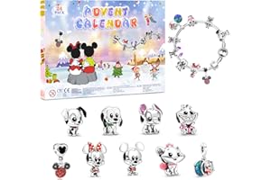 SUDATONG MIQI Adventskalender 2024, Schmuck Weihnachten Adventskalender Mädchen Kinder 24 Tage Weihnachtskalender Charm Armband Kit Weihnachtscountdown Geburtstagsgeschenke Überraschungsgeschenk