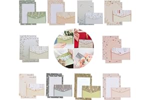 Xingsky Papel de carta con sobres,papel de carta, de Papel de Papelería ，juegos de cartas de sobre，papel de escribir 60 (PCS), sobre 30 (PCS)