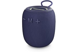 Energy Sistem– Altavoz Bluetooth (Bluetooth 5.3, 18 Horas de batería, IPX6, True Wireless, Plástico 100% Reciclado, Luces LED) (Azul)